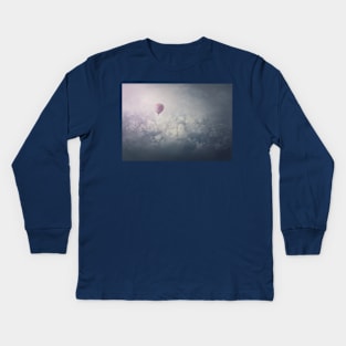 balloon above the clouds Kids Long Sleeve T-Shirt